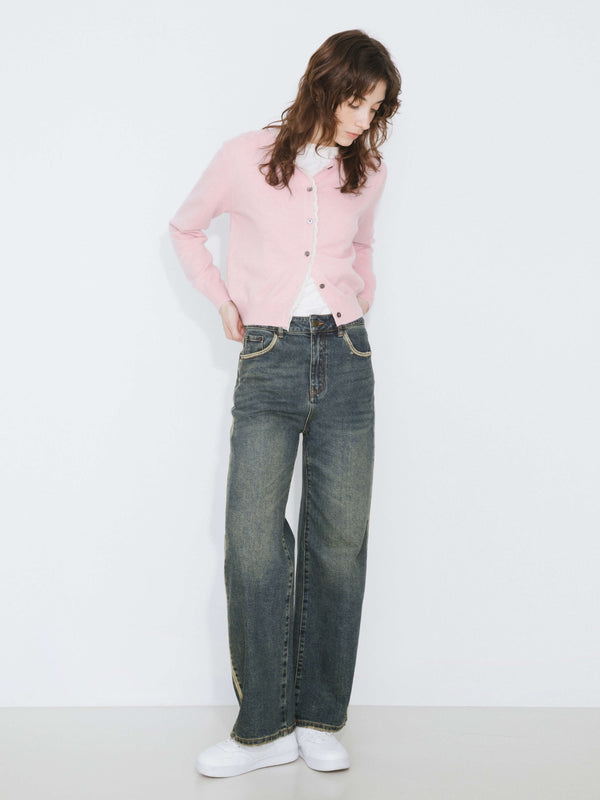 cubic Vintage Bronze Wash Dark Jeans SteelBlue