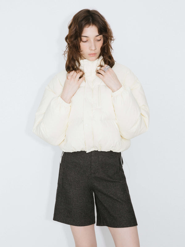 Cubic Virgin Wool Cargo Shorts Gray