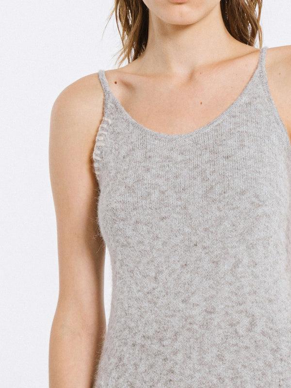 Cubic Gradient Knitted Maxi Dress With Wool Blend SkyBlue