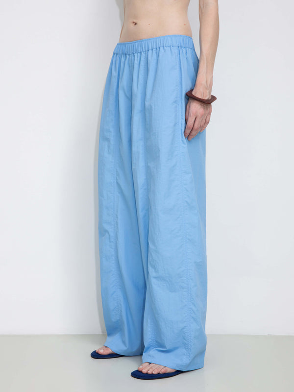 Cubic Loose-Fit Elastic Waist Tapered Trousers Blue