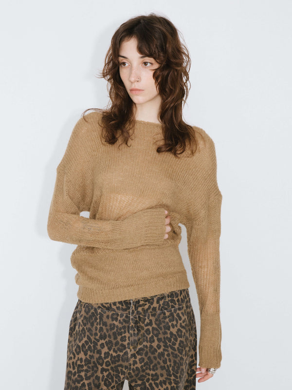 Cubic Off The Shoulder Stacked Long Sleeved Sweater Sienna