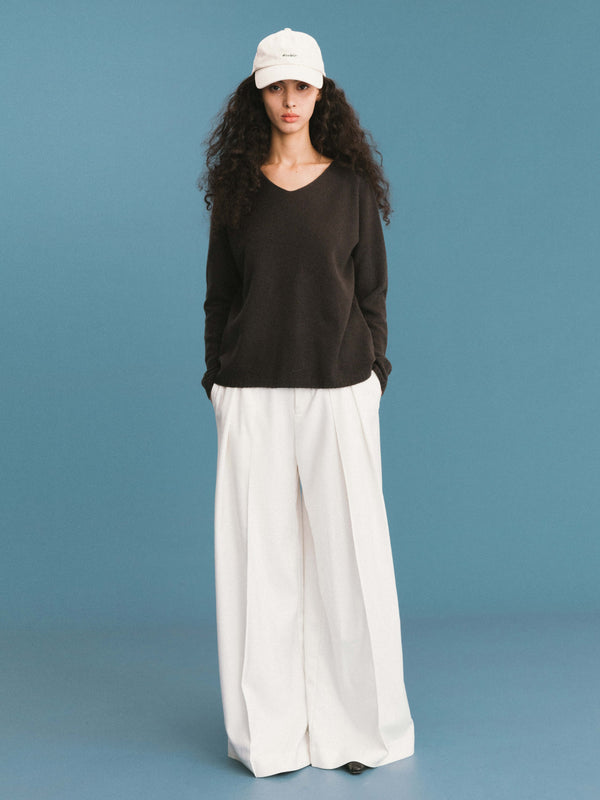 Cubic ONE BY CUBIC Boxy 100% Sheep Wool Knitwear Jumper DimGray