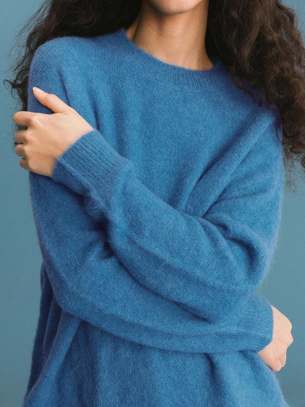 Cubic ONE BY CUBIC Brushed Alpaca Knitwear Jumper CadetBlue