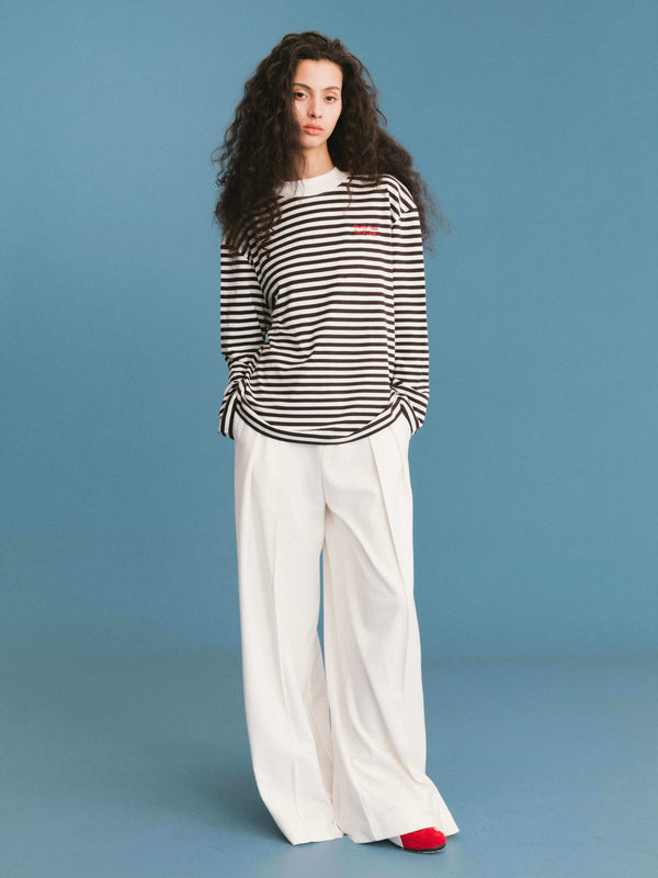 Cubic ONE BY CUBIC Stripped Mock Neck 100% Cotton Knitted Jumper Black