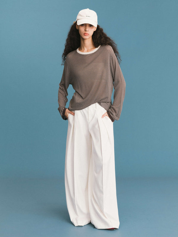 Cubic ONE BY CUBIC Thin Stripped Knitwear Jumper Black