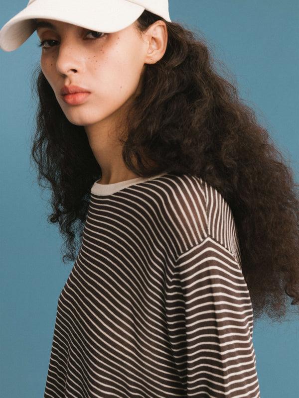 Cubic ONE BY CUBIC Thin Stripped Knitwear Jumper Black