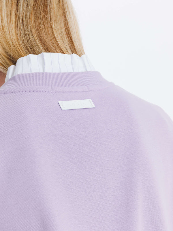 Cubic Oversized Sweatshirt With Cotton Blend Thistle