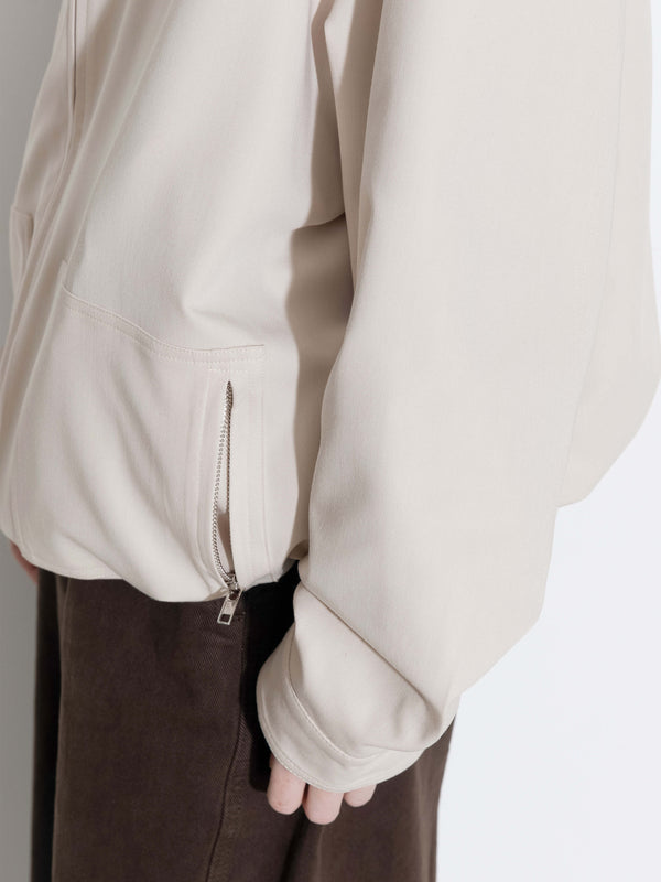 Cubic Reversible Jacket With Color-Block Collar Apricot