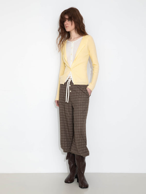 cubic Slim-Fit Long Sleeve Layered Knit Cardigan Striped