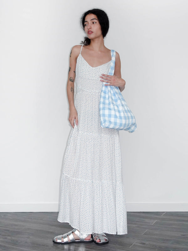 Cubic "You're My Lobster" Floral Print Sling Dress Blue