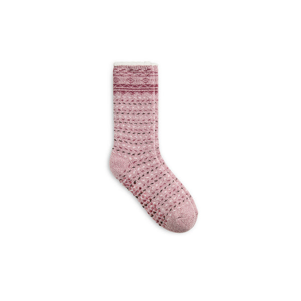 cuddl duds Border Geo Cozy Lined Lounge Crew Sock Socks