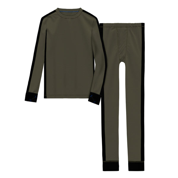 Cuddl Duds Boys Fleece 2 Pc. Long Sleeve Crew & Pant Set Long Johns