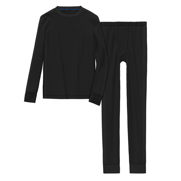 cuddl duds Boys Fleece 2 pc. Long Sleeve Crew & Pant Set Long Johns