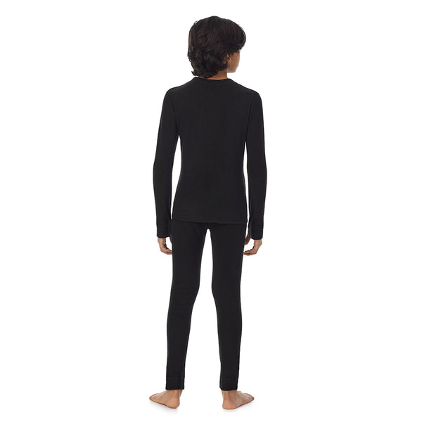 Cuddl Duds Boys Fleecewear With Stretch 2 Pc. Long Sleeve Crew & Pant Set Long Johns
