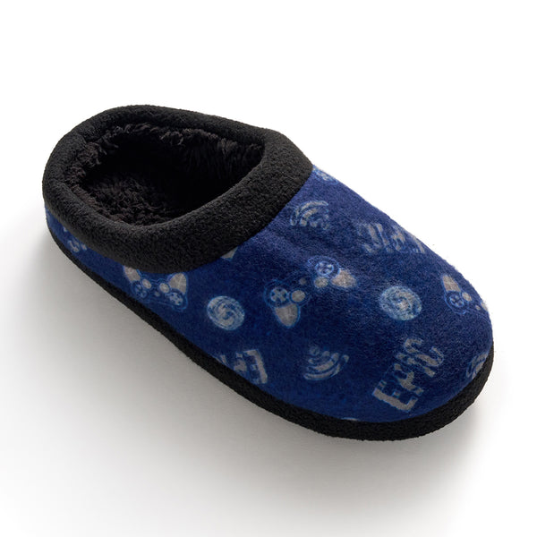Cuddl Duds Boys Printed Gamer Fleece Clog Slipper Shoes