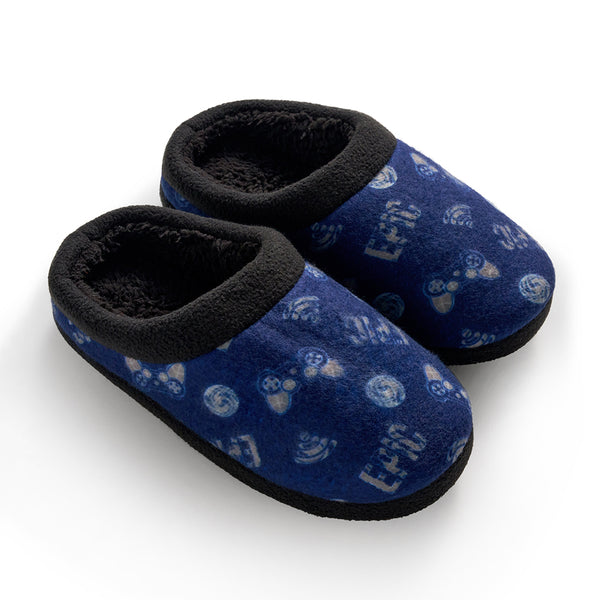 Cuddl Duds Boys Printed Gamer Fleece Clog Slipper Shoes