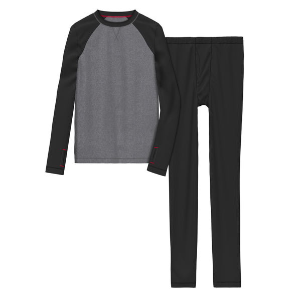 Cuddl Duds Boys Thermal 2 Pc. Faux Raglan Long Sleeve Crew & Pant Set Long Johns