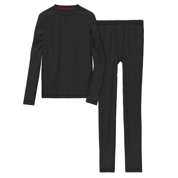 cuddl duds Boys Thermal 2 pc. Long Sleeve Crew & Pant Set Long Johns