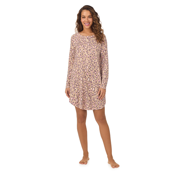 Cuddl Duds Brushed Sweater Knit Long Sleeve Sleepshirt Nightgowns