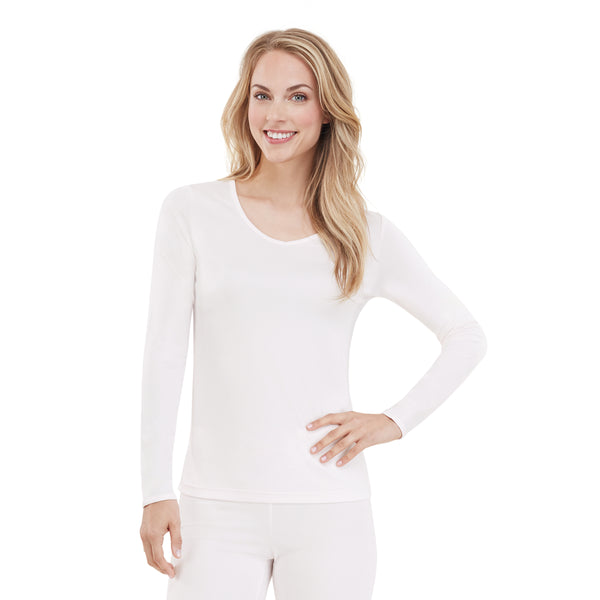 Cuddl Duds Climatesmart Long Sleeve V-Neck Shirts U0026 Tops