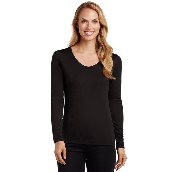 cuddl duds Climatesmart Long Sleeve V-Neck Shirts u0026 Tops