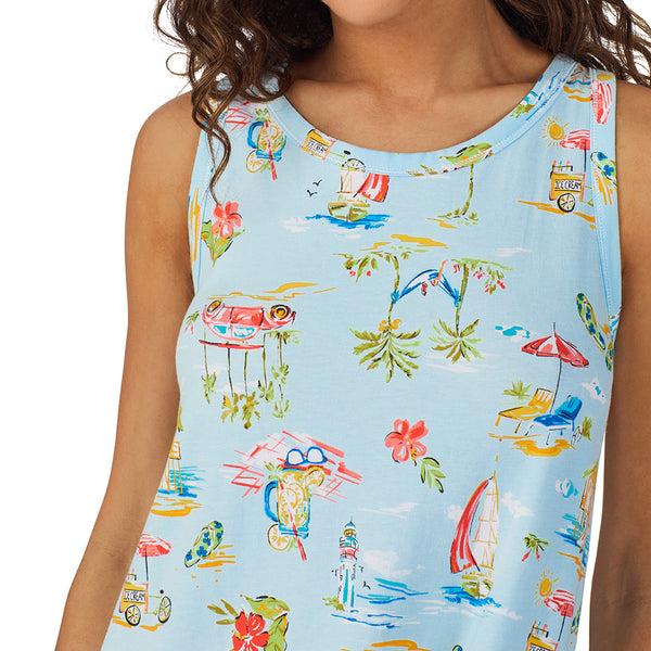 Cuddl Duds Cotton-Blend Sleeveless Sleep Chemise Chemise