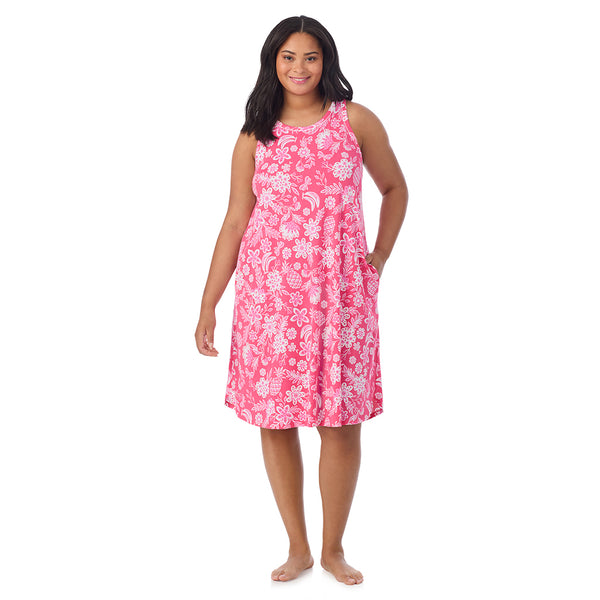 Cuddl Duds Cotton-Blend Sleeveless Sleep Midi-Gown PLUS Nightgowns