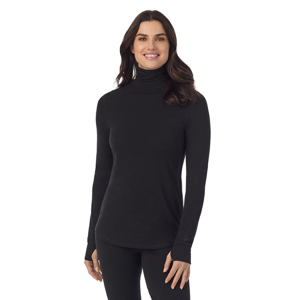 cuddl duds Cottonwear Long Sleeve Turtleneck Shirts u0026 Tops