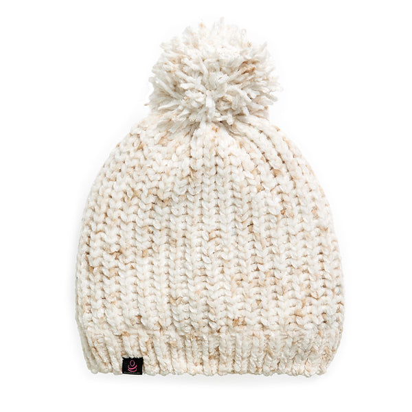 Cuddl Duds Chenille Beanie With Pom Hats
