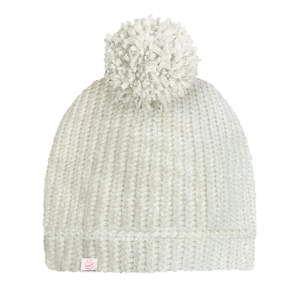 Cuddl Duds Chenille Beanie With Pom Hats