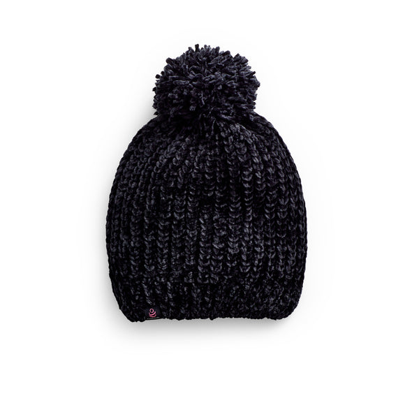 cuddl duds Chenille Beanie with Pom Hats