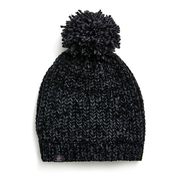 cuddl duds Chenille Beanie with Pom Hats