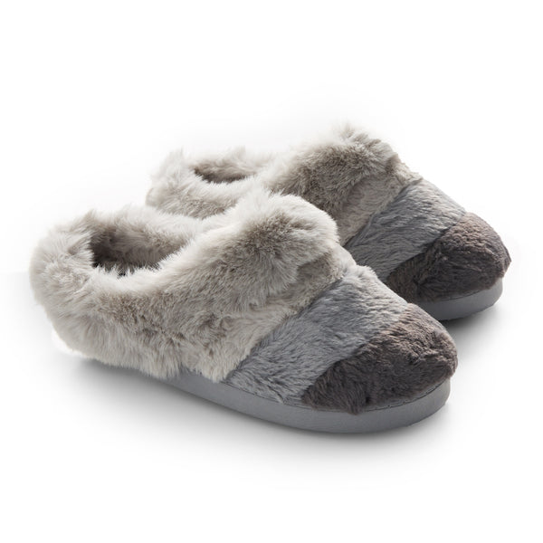 Cuddl Duds Colorblock Faux Fur Clog Slipper Shoes