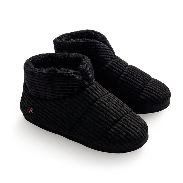 Cuddl Duds Corduroy Puff Bootie Slipper Shoes