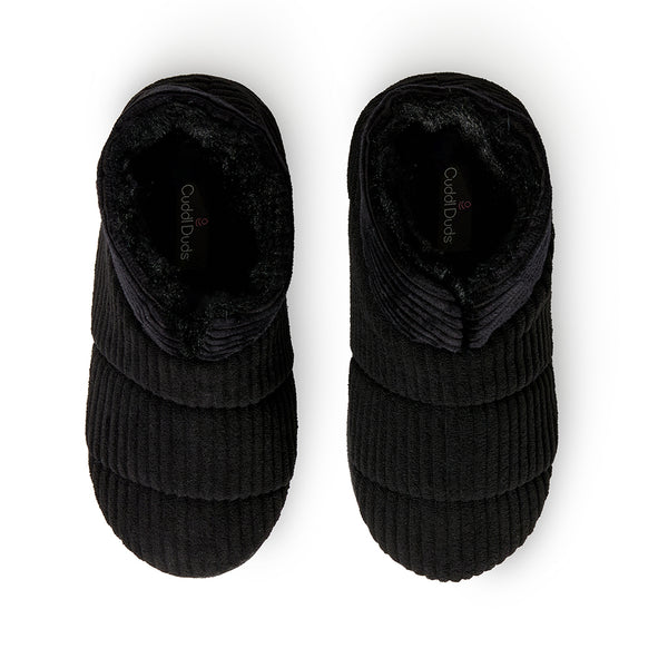 Cuddl Duds Corduroy Puff Bootie Slipper Shoes