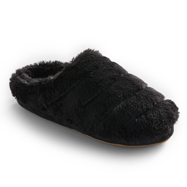 Cuddl Duds Faux Fur Puff Clog Slipper Shoes