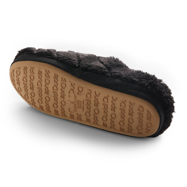 Cuddl Duds Faux Fur Puff Clog Slipper Shoes