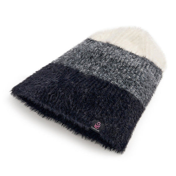 Cuddl Duds Feather Knit Beanie Hats