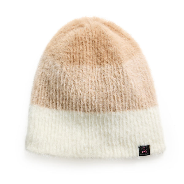 Cuddl Duds Feather Knit Beanie Hats