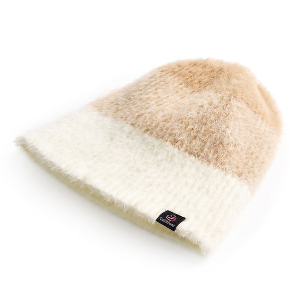 Cuddl Duds Feather Knit Beanie Hats