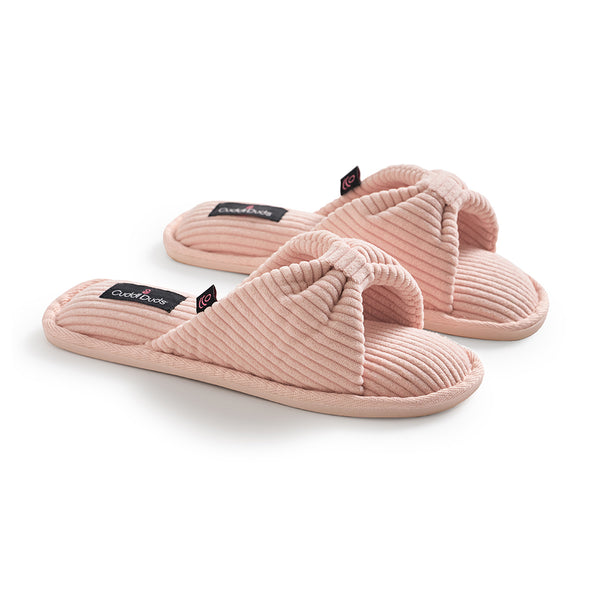 Cuddl Duds Gathered Corduroy Slide Slipper Shoes