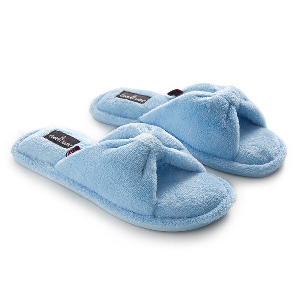 Cuddl Duds Gathered Terry Slide Slipper