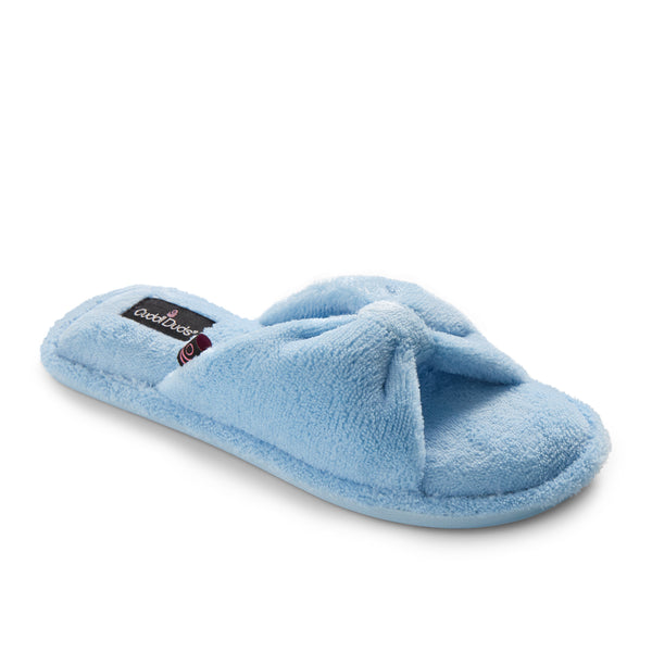 Cuddl Duds Gathered Terry Slide Slipper