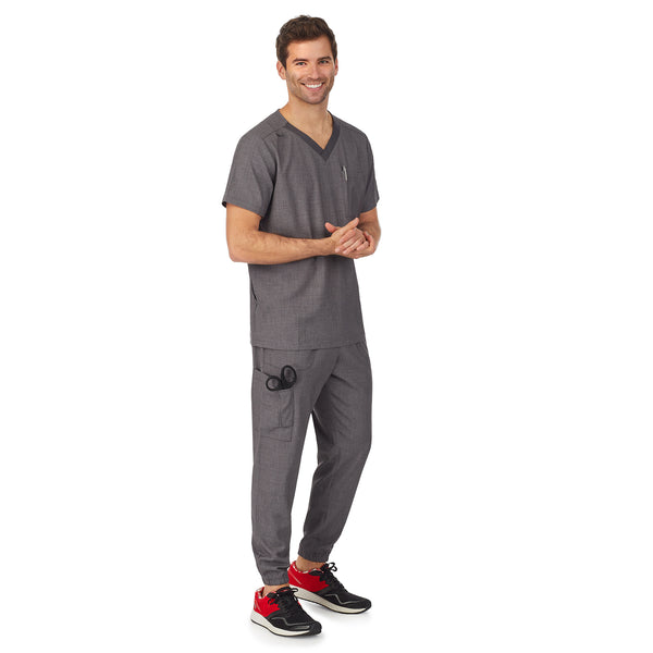 Cuddl Duds Mens Scrub V-Neck Top With Pockets Mens