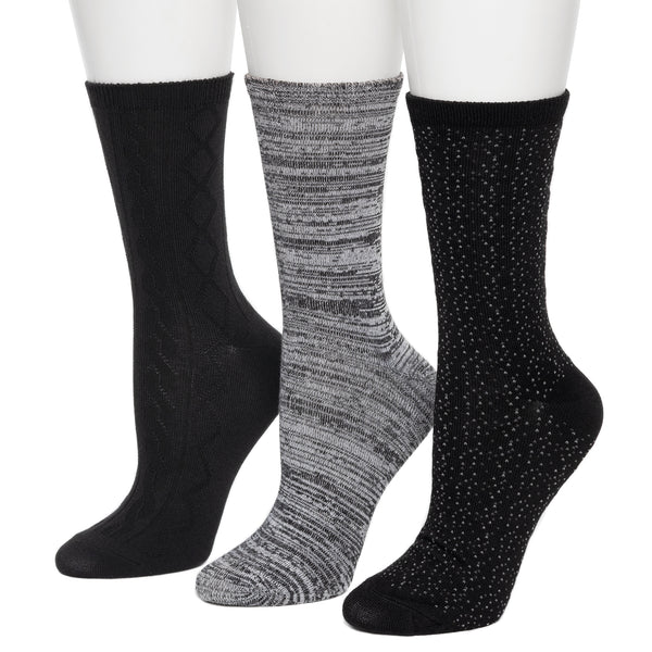Cuddl Duds Multi Birdseye Crew Sock 3 Pack Socks