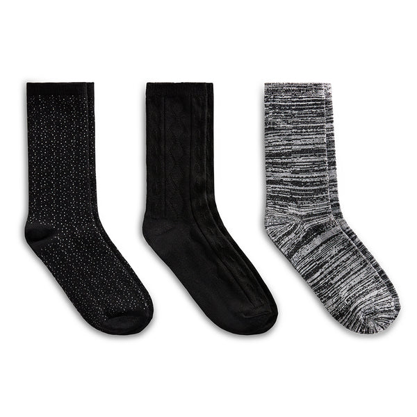 cuddl duds Multi Birdseye Crew Sock 3 Pack Socks