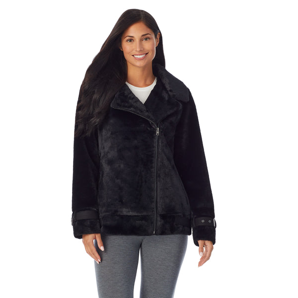 Cuddl Duds Plush Moto Jacket Coats U0026 Jackets