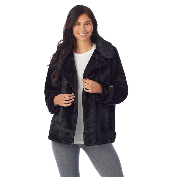 Cuddl Duds Plush Moto Jacket Coats U0026 Jackets