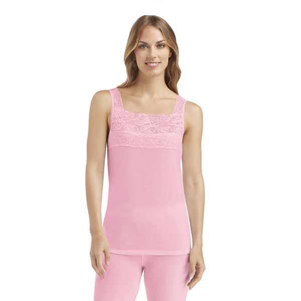 Cuddl Duds SofTech Stretch Lace Detail Cami WOMEN
