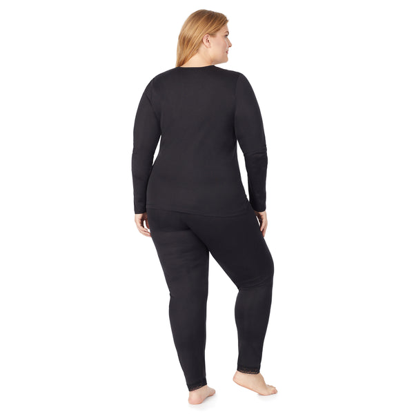 Cuddl Duds Softwear Lace Edge Legging PLUS Pants